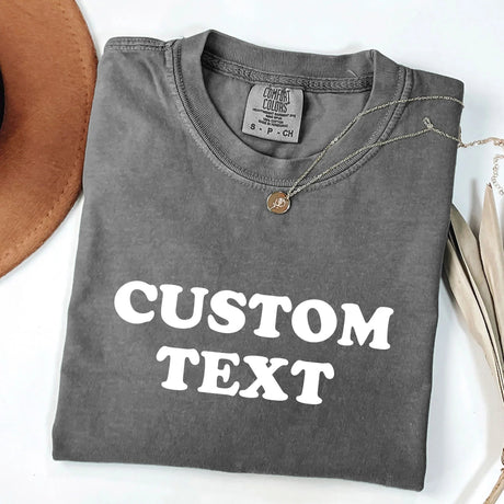 Custom Comfort Colors® Tee – Personalized Unisex Tee | Customizable Vintage Washed Shirt - Collect Warm Hearts