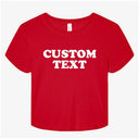 Custom Crop Baby Tee – Add Your Text, Logo, or Photo | Personalized Crop Top - Collect Warm Hearts