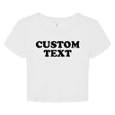 Custom Crop Baby Tee – Add Your Text, Logo, or Photo | Personalized Crop Top - Collect Warm Hearts