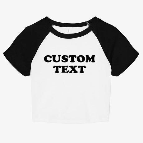 Custom Micro Rib Raglan Baby Tee – Add Your Text, Logo, or Photo - Collect Warm Hearts