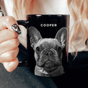 Custom Pet Portrait Black Mug - Collect Warm Hearts