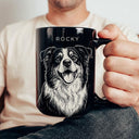 Custom Pet Portrait Black Mug: Personalized Dog/Cat Coffee Cup - Collect Warm Hearts