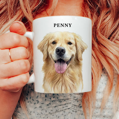 Custom Pet Portrait Watercolor Art Mug - Collect Warm Hearts