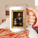 Custom Royal Owner & Pet Portrait Mug - Unique Personalized Father’s Day Gift - Collect Warm Hearts