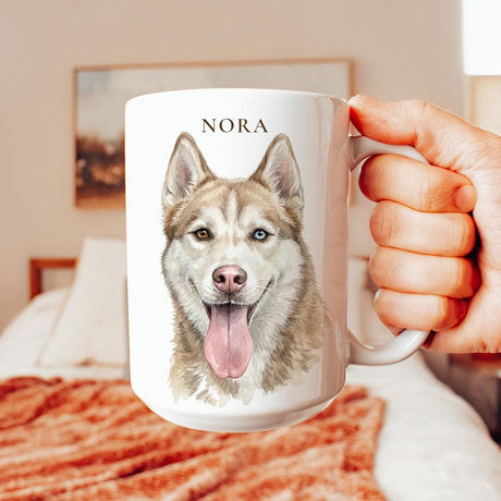 Custom Watercolor Artistic Pet Portrait Mug - Collect Warm Hearts
