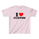 I Love Custom Baby Tee - Collect Warm Hearts