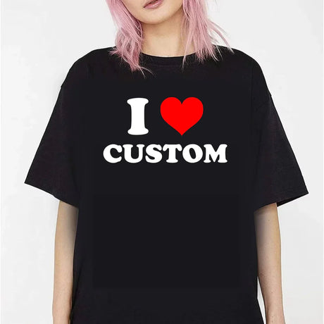I Love Custom Unisex T-Shirt – Personalized “I Heart” Tee for Concerts, Festivals & Parties - Collect Warm Hearts